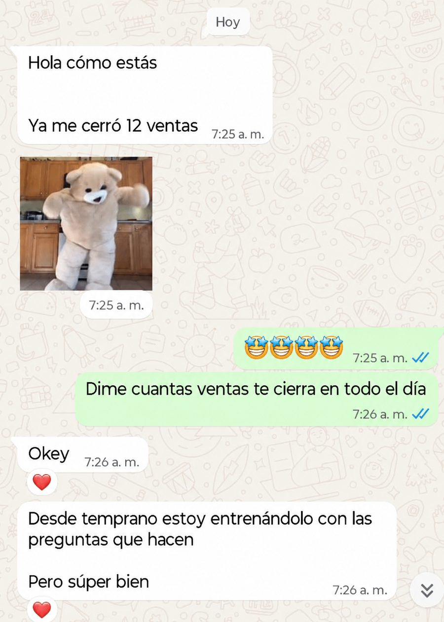 Cliente reporta 3 ventas cerradas por su vendedor IA