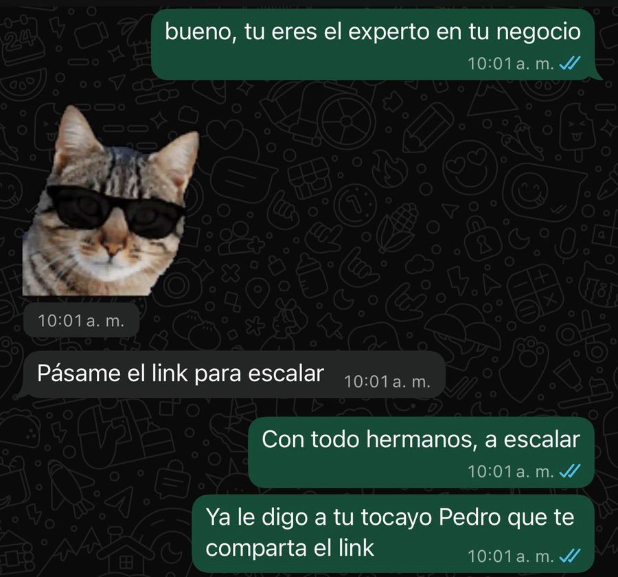 Cliente pide ampliar su plan para escalar