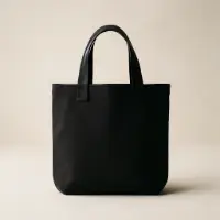 Bolso tote negro de lona