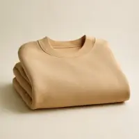 Polera oversize beige doblada