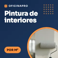 Flyer del servicio de pintura de interiores por metro cuadrado