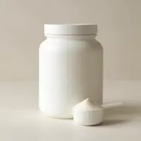 Frasco de creatina en polvo